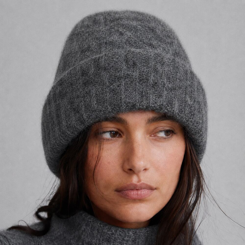 Lululemon Alpaca Wool-Blend Beanie Hat Unisex S/M Dark Gray NWT
